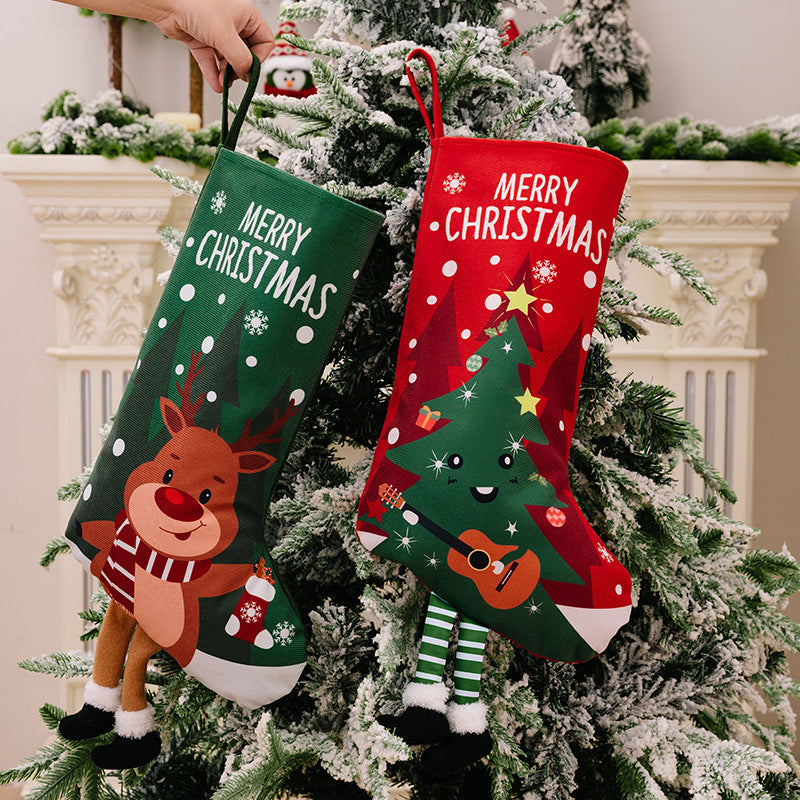 Printed Christmas Stocking Hanging Widget Trendsi