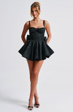 Aerika Slim Jacquard Bow Party Dress
