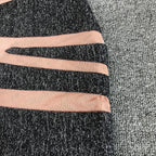 Elerla One Shoulder Mesh Striped Party Dress