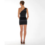 Sleeveless V-neck SUNFLOWER Diamond Mini Slim Fit Dress Aclosy