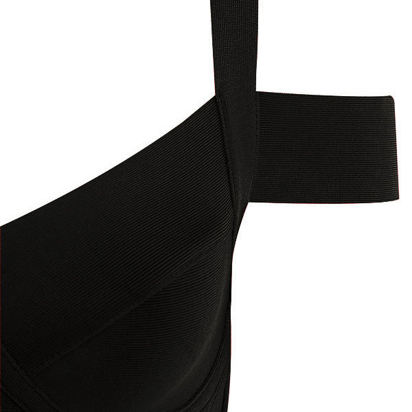 Strapless shoulder tight dress Aclosy