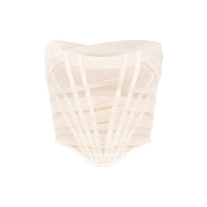 Women's mesh corset vest Aclosy