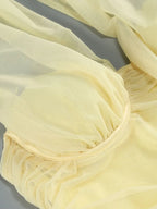 Maliya Halter Mesh Slit Maxi Dress