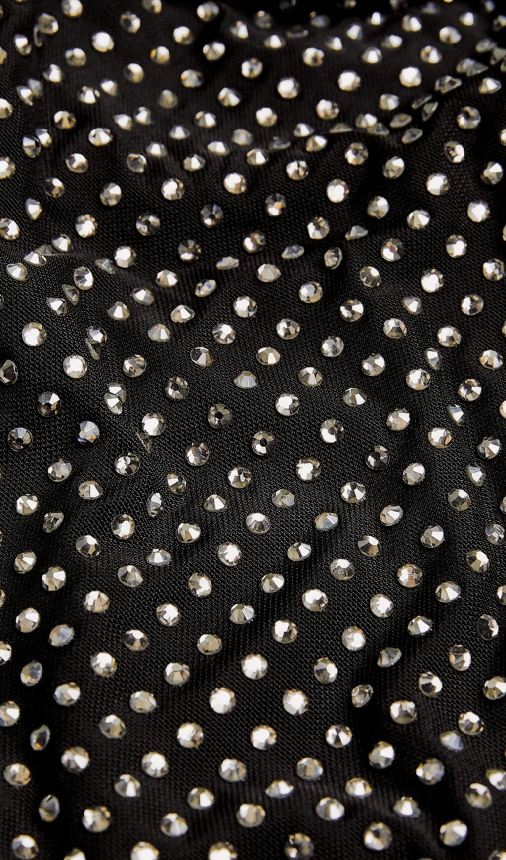 Long Sleeve Heavy Industry Sparkling Full Rhinestone Sheath Tight Elegant Dress Aclosy