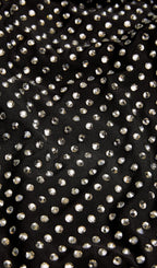 Long Sleeve Heavy Industry Sparkling Full Rhinestone Sheath Tight Elegant Dress Aclosy