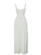 Alyia Lux Weave High Slit Maxi Dress