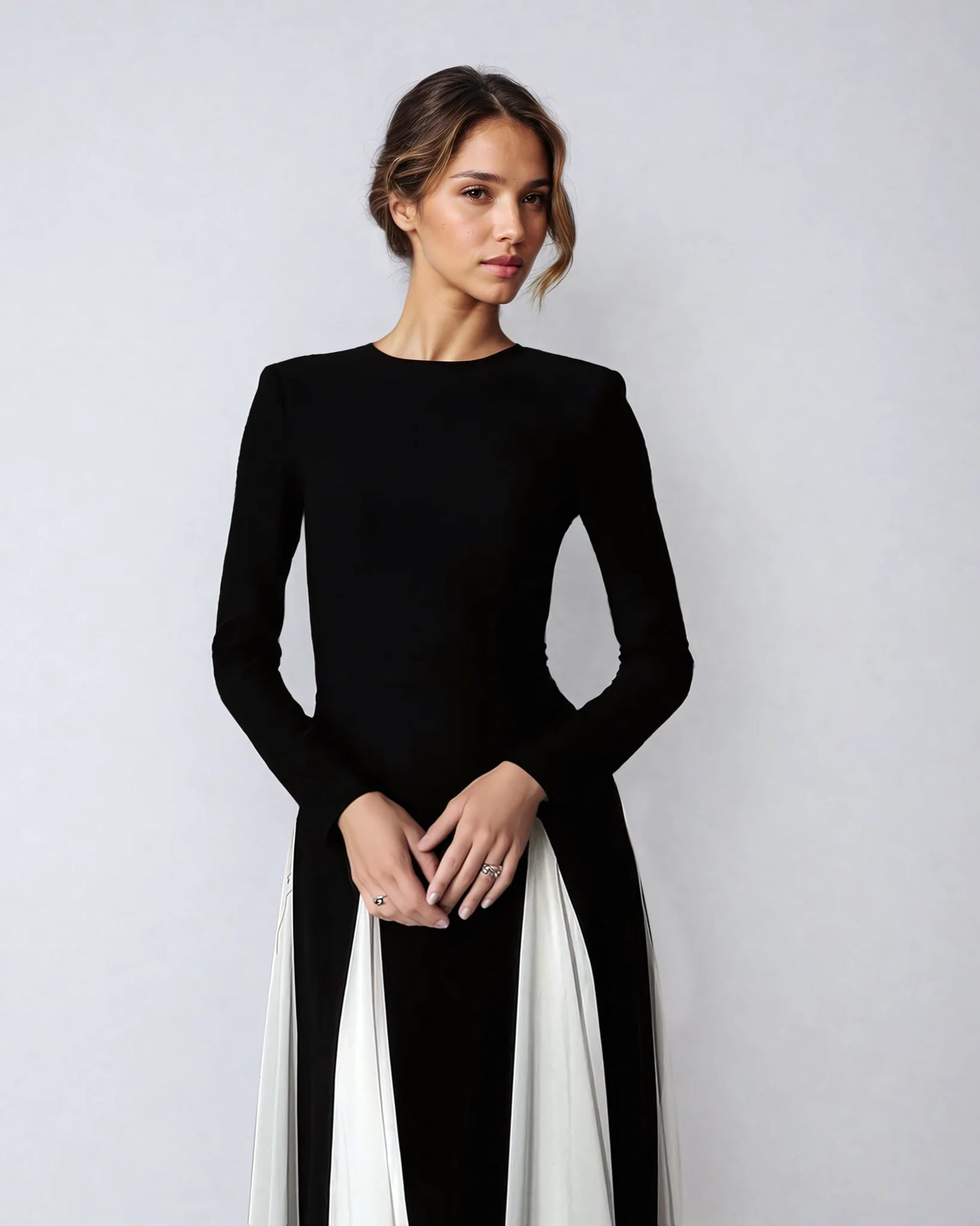 Aleka Sling Sleeved Maxi Dress