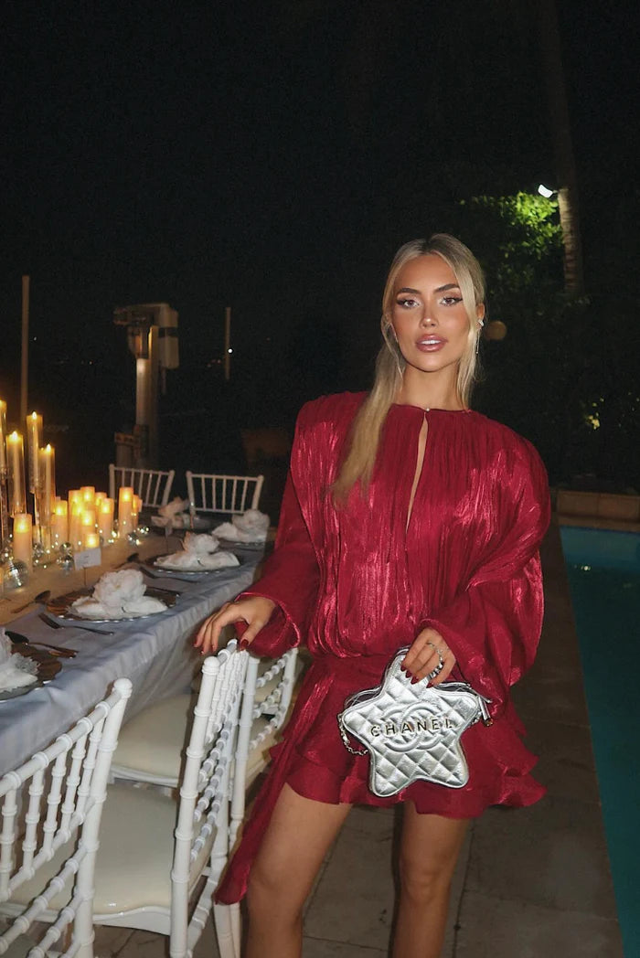 LARA RUFFLE MINI DRESS