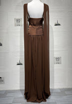 Maelle Draped Chiffon Maxi Dress