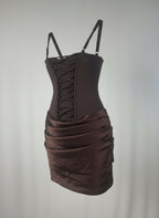 Carlina Graceful Tube Top Shoulder Strap Hot Girl Mini Dress