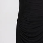 Eleg Satin Maxi Dress-Black