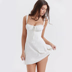 Women's Lace Up Slim Spice Girls Short Dress aclosy