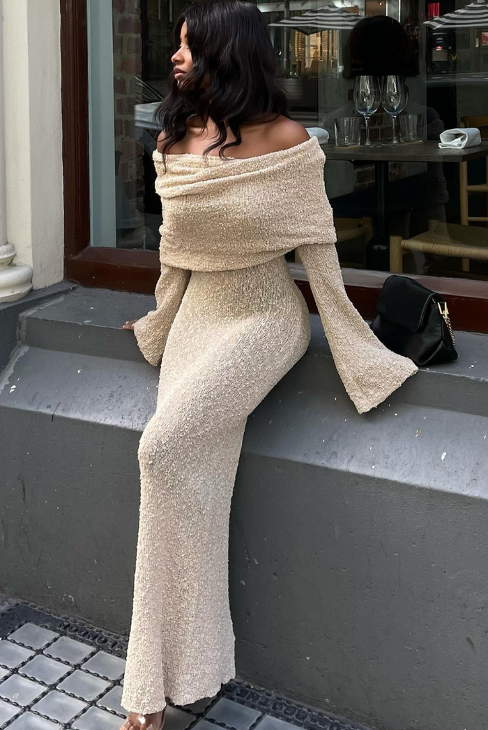 ALLURE BOUCLE MAXI DRESS