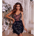 Fashion Suspenders Sleeveless Tight Sequins Dress aclosy