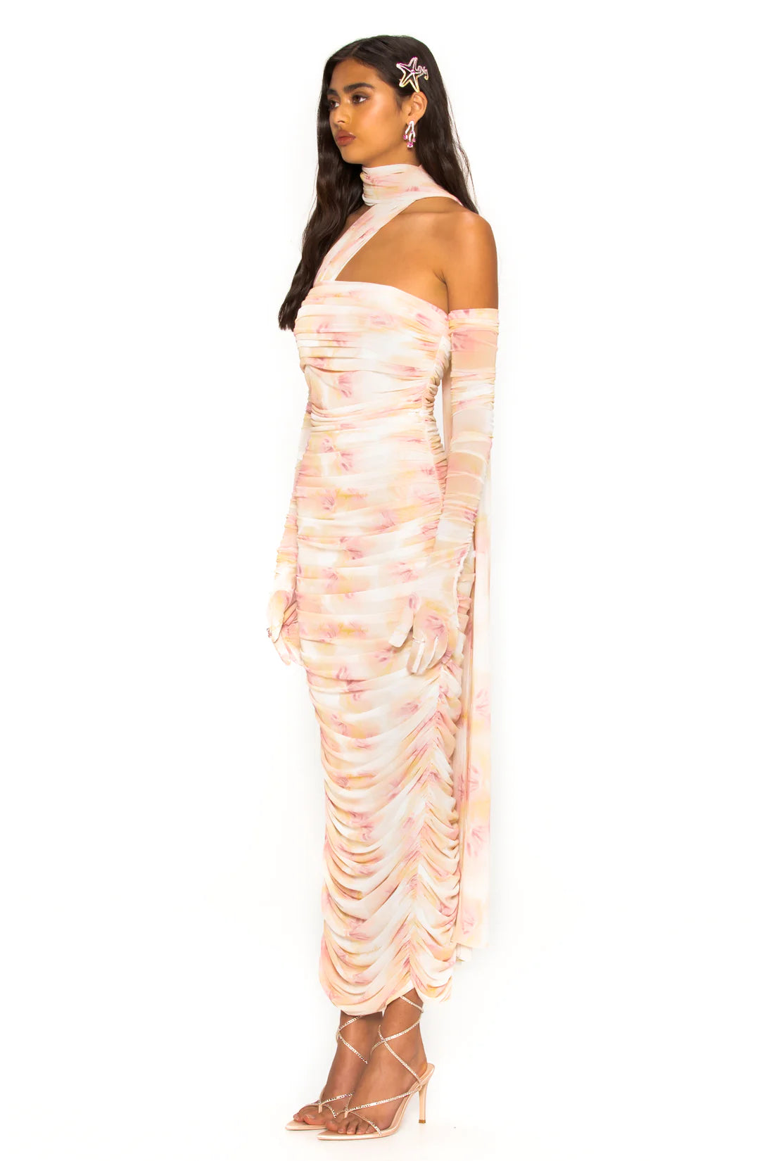 Elegant Ruched Full Sleeve Dress