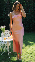 Back Elastic Knit Solid  Dress aclosy