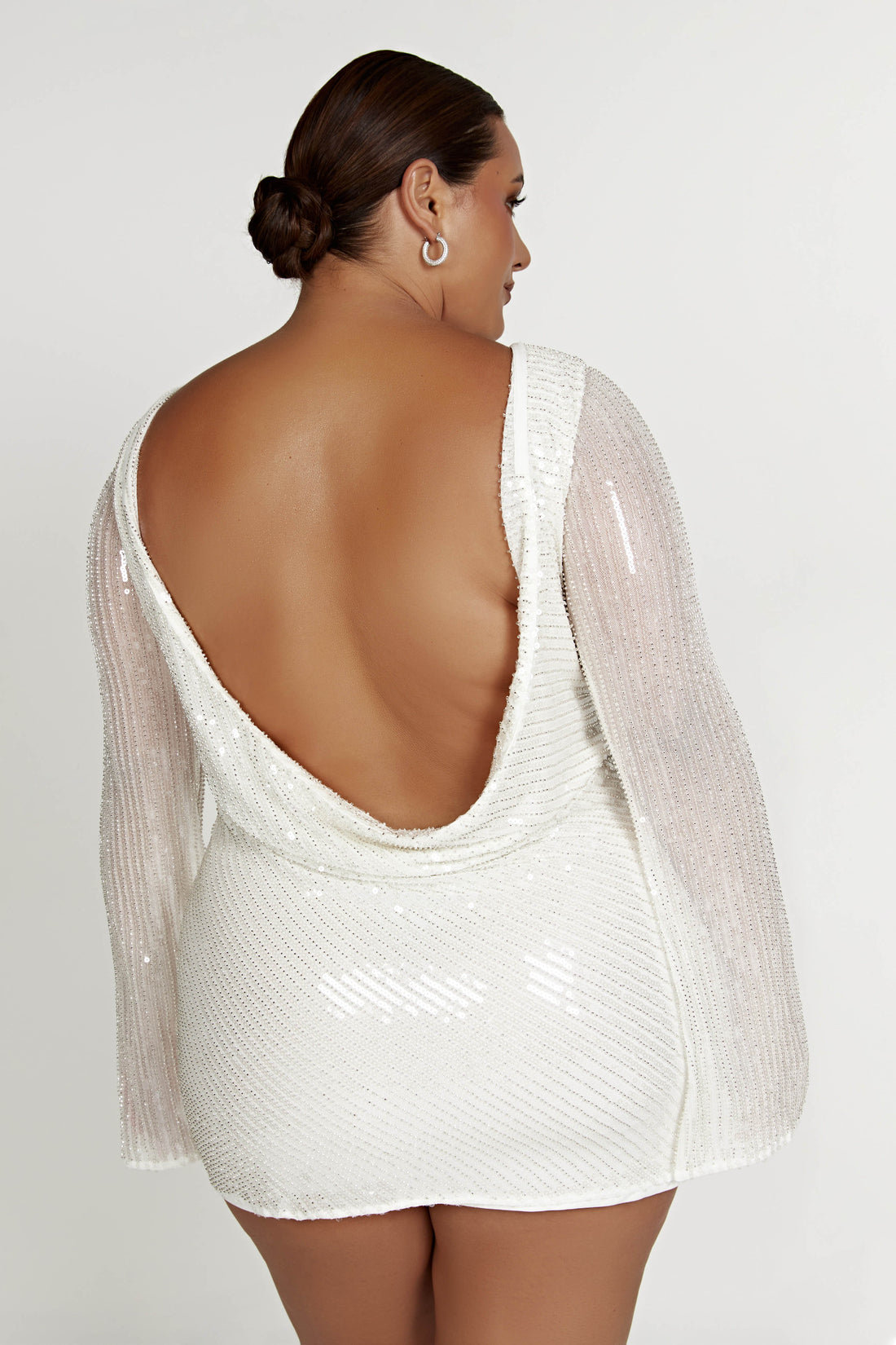 Tava Backless White Cocktail Dress