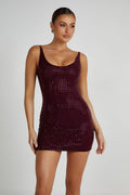 Women's Fashion Slim Square Diamond Design Dress aclosy