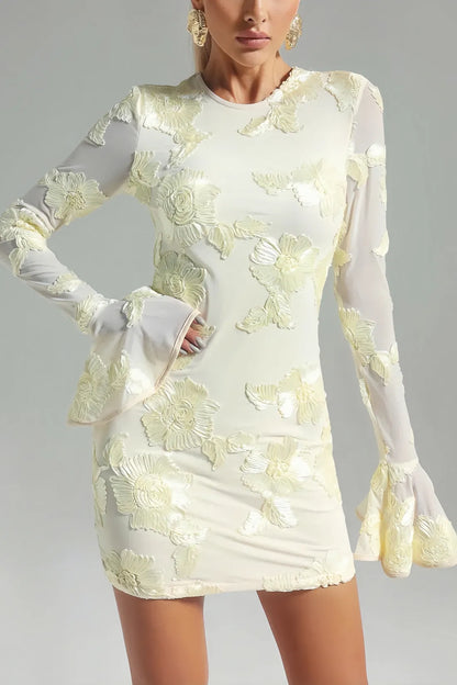 Eleka Mesh Mini Sleeved Dress