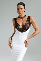 MARIAN GORGEOUS DEEP V NECK MAXI DRESS (Copy) Aclosy