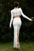 ALANA CUTOUT WHITE BANDAGE DRESS