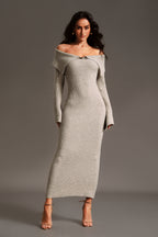 Alyia Off shoulder Fluffy Knit Dress