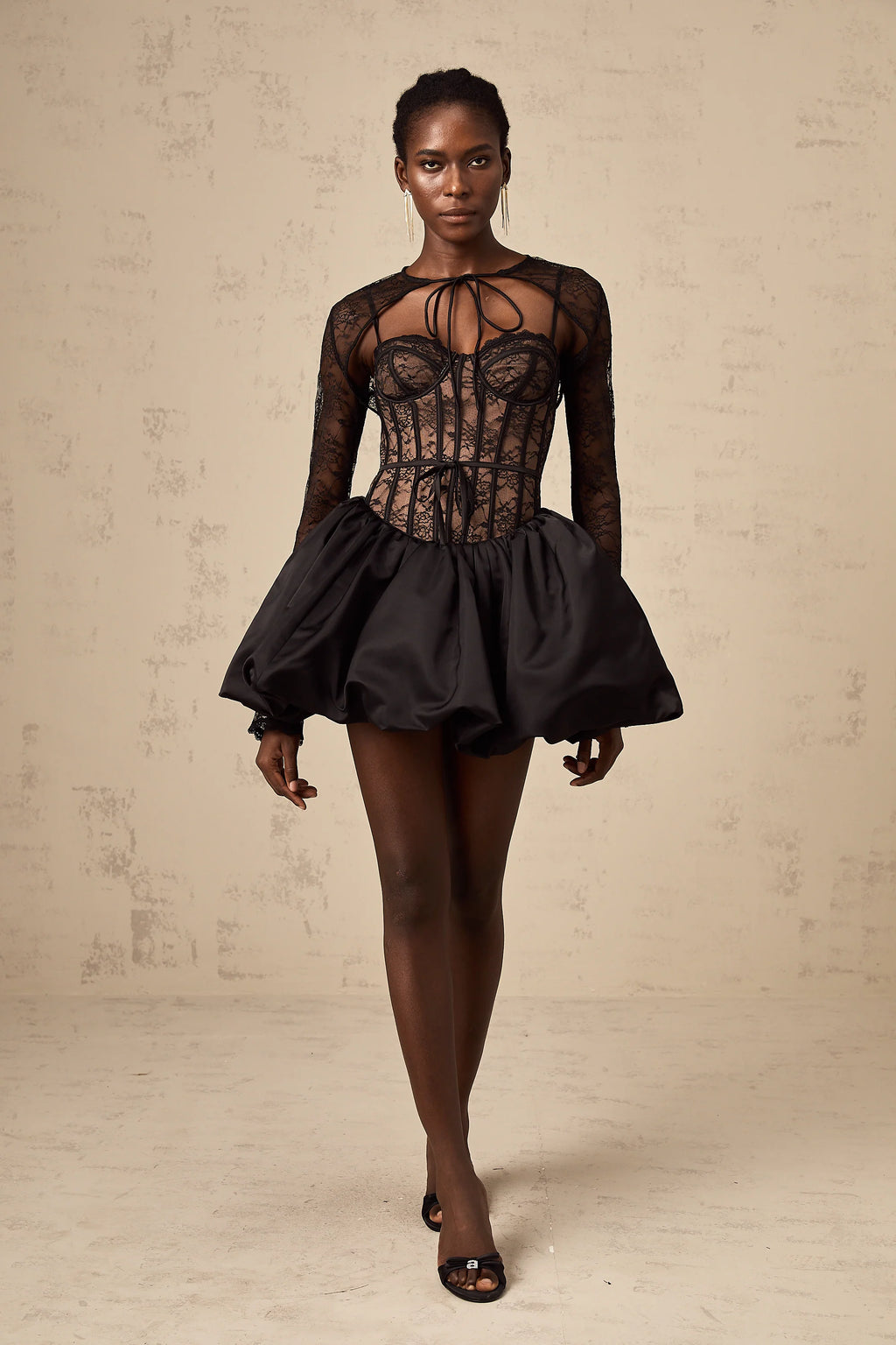 ALAYA CORSET SNATCHED MINI SKIRT