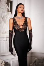 MARIAN GORGEOUS DEEP V NECK MAXI DRESS (Copy) Aclosy