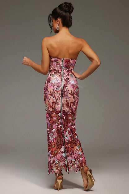 CHIC ELEGANT BACKLESS MAXI DRESS