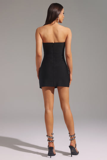 black mini bandage dress Allure Diamond Mini Bandage Dress-Black – Aclosy