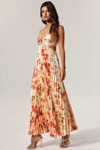 Cinderella Floral Halter Maxi Dress