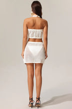 Jella Knitted Flower Mini Dress