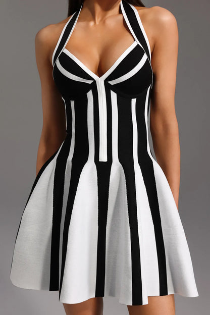 Vlora Halter Sleeveless Bandage Mini Dress