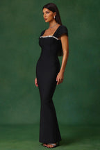 Allure Diamond Maxi Red Dress