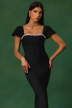 Allure Diamond Maxi Red Dress