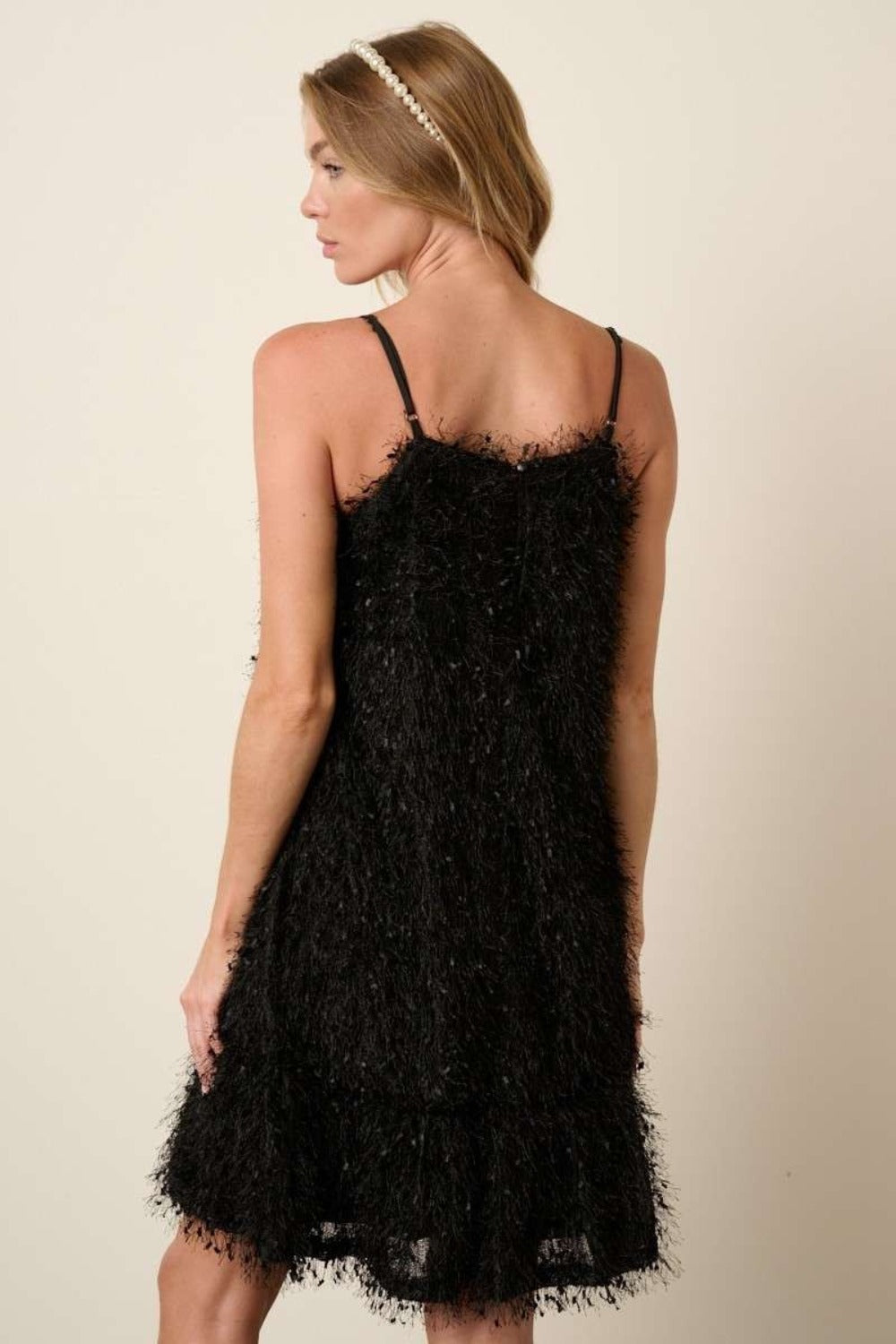 Mittoshop Feather Ruffle Hem Mini Cami Dress Trendsi