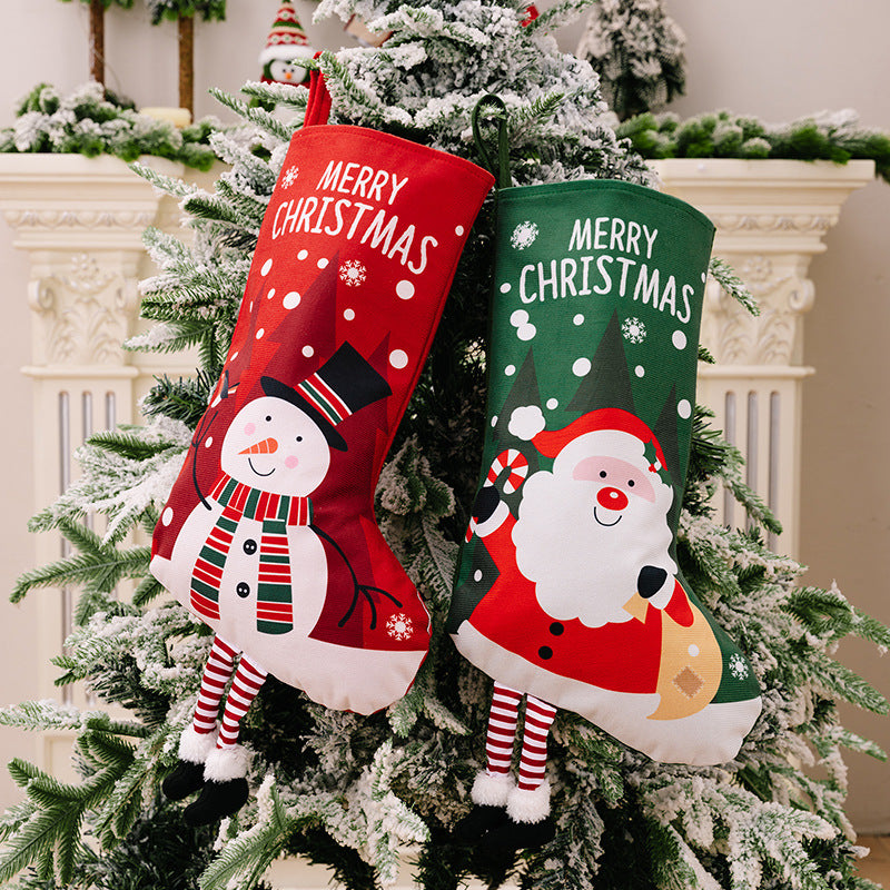 Printed Christmas Stocking Hanging Widget Trendsi