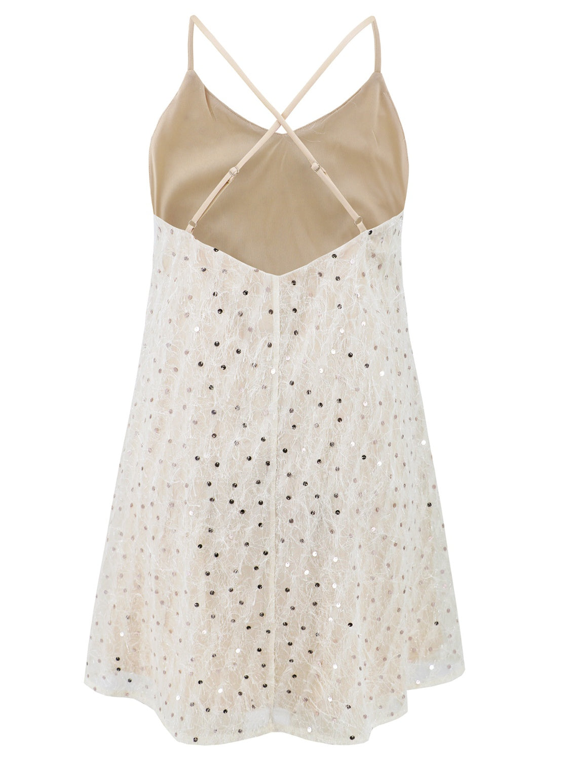 Sequin V-Neck Mini Cami Dress Trendsi