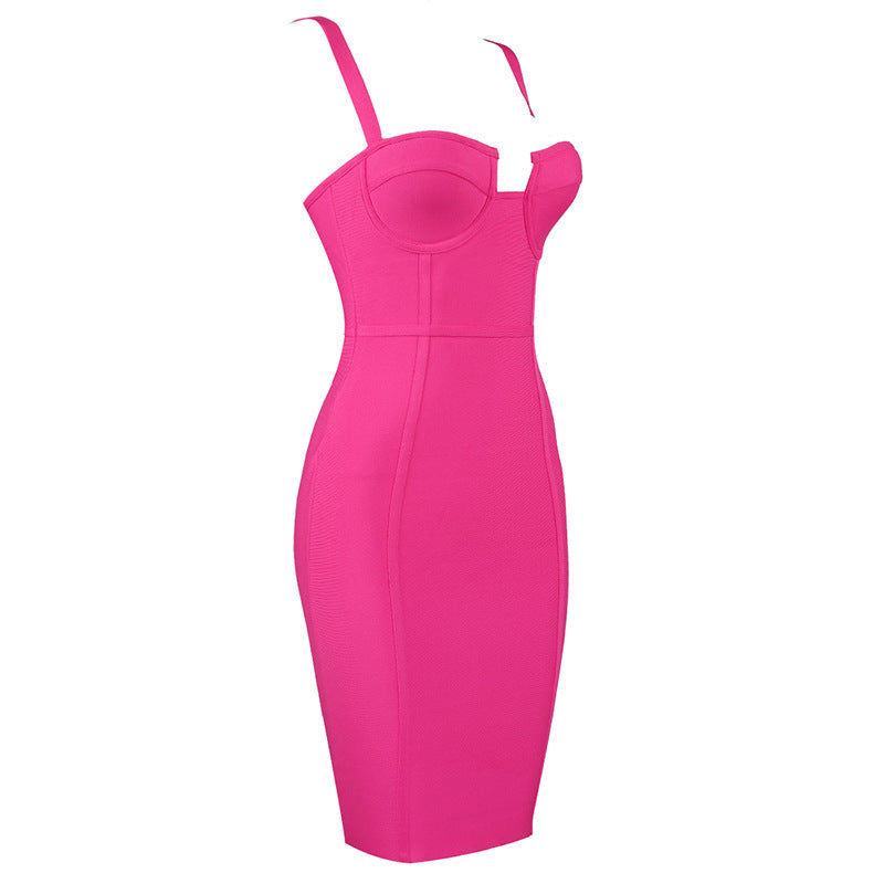 Women's Banquet Short Dress With Open Back And Waist Aclosy