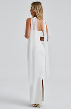 CHIC ELEGANT MAXI DRESS-WHITE Aclosy