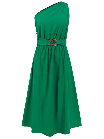 Single Shoulder Midi Dress Trendsi