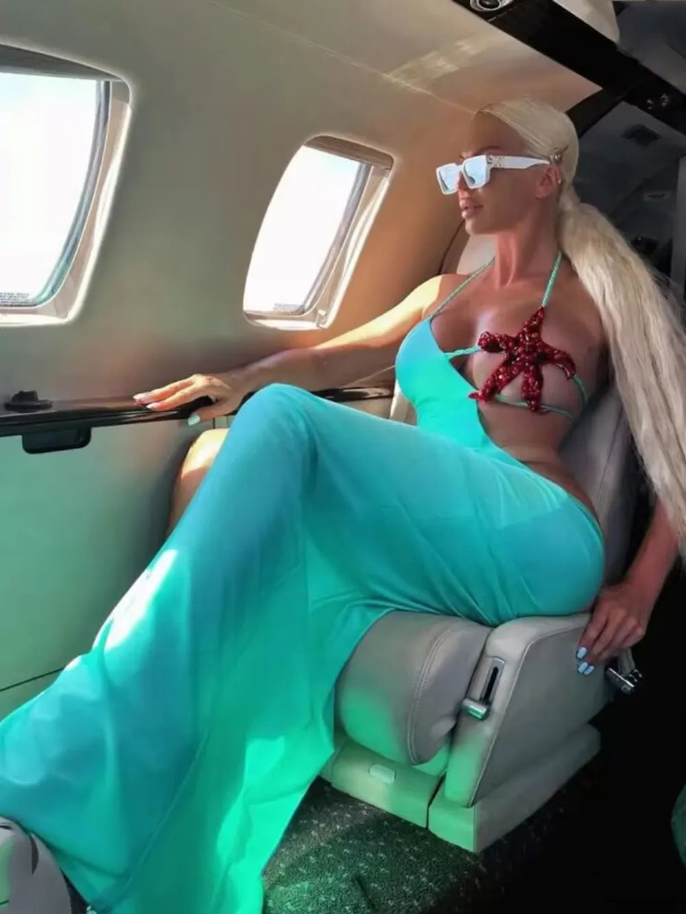 Back Strap Chest Wrap Shell Diamond Solid Color Dress Aclosy