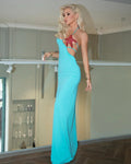 Back Strap Chest Wrap Shell Diamond Solid Color Dress Aclosy