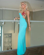 Back Strap Chest Wrap Shell Diamond Solid Color Dress Aclosy