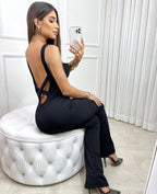 Bandage Jumpsuit Backless High Street Jumpsuit Aclosy