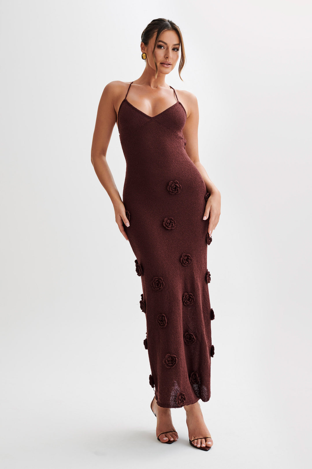 Leliya Backless Knit Elegant Dress aclosy