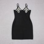 Della Sling Mini Black Party Dress
