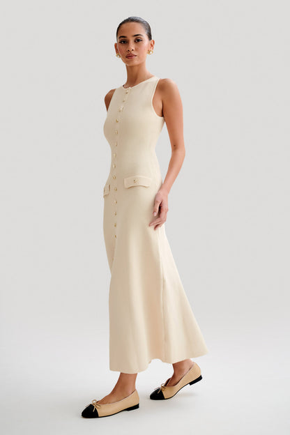 Sakyer Buttoned Elegant Maxi Dress