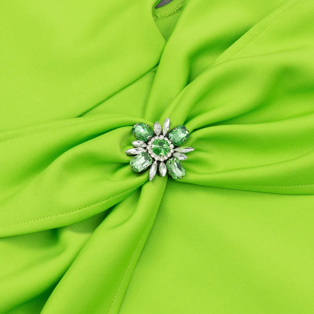 Sling Green Bandage One-piece Dress Women