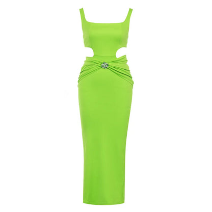 Sling Green Bandage One-piece Dress Women